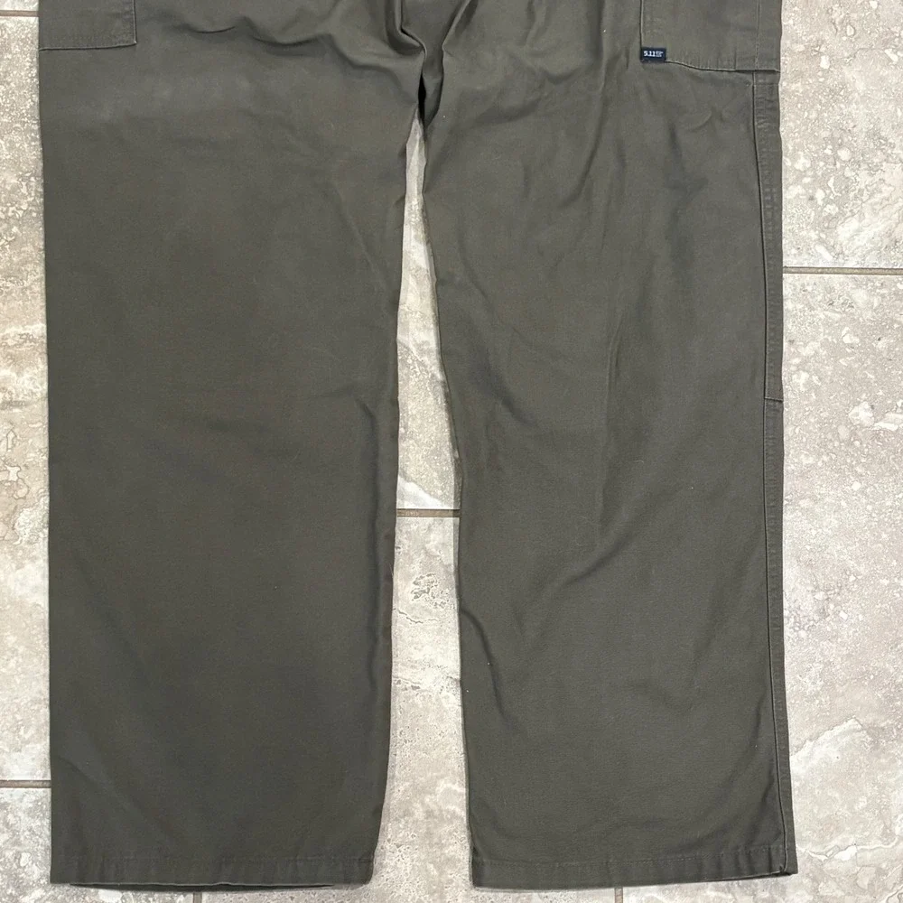 5.11 Tactical Series Mens 40x36 Cotton Canvas Cargo Pants Tundra Green 74251